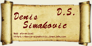 Denis Simaković vizit kartica